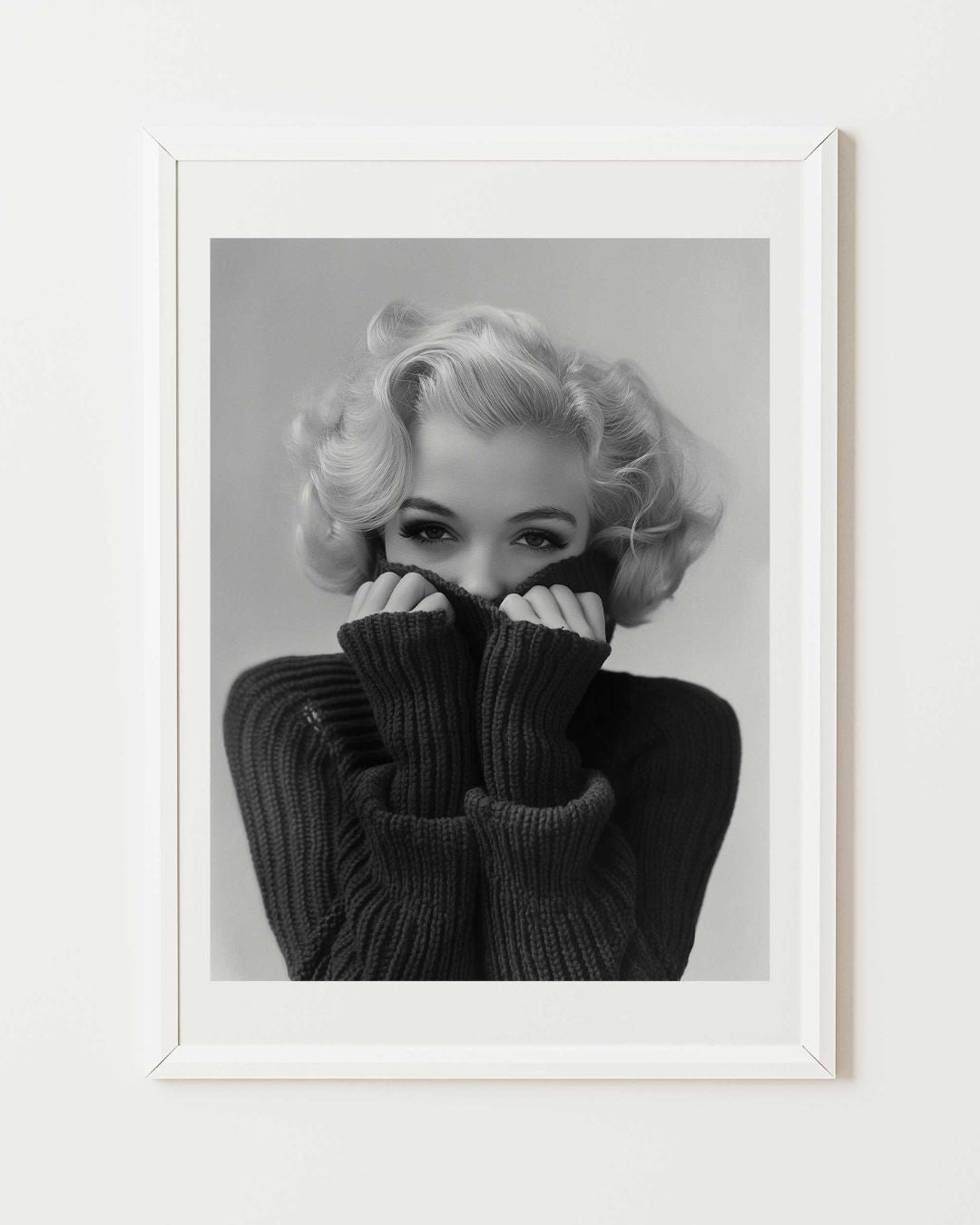 Sweat-shirt Noir Marilyn Monroe - Image Miroir - Taille S - Occasion Très Bon état