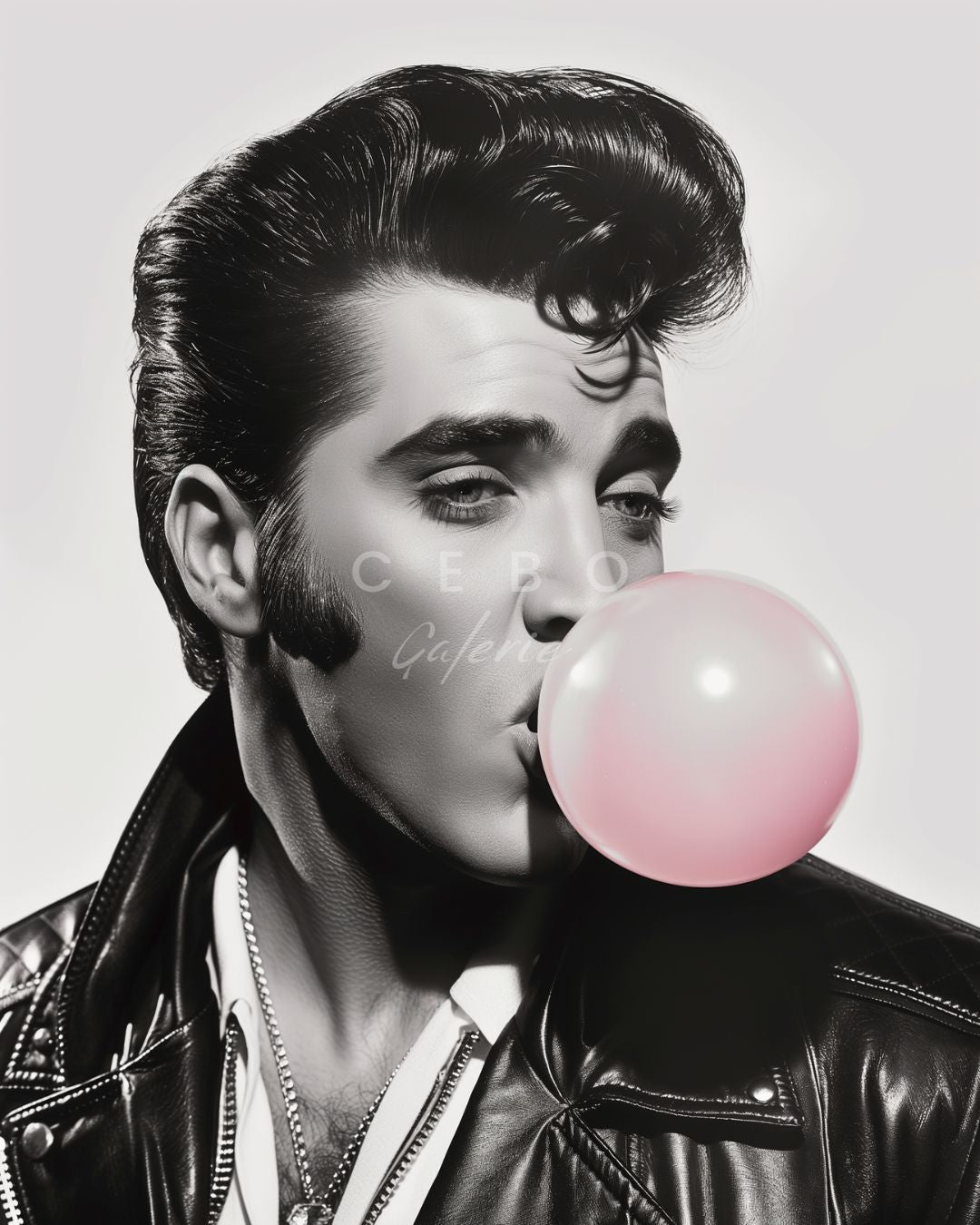 Elvis Bubbles Poster