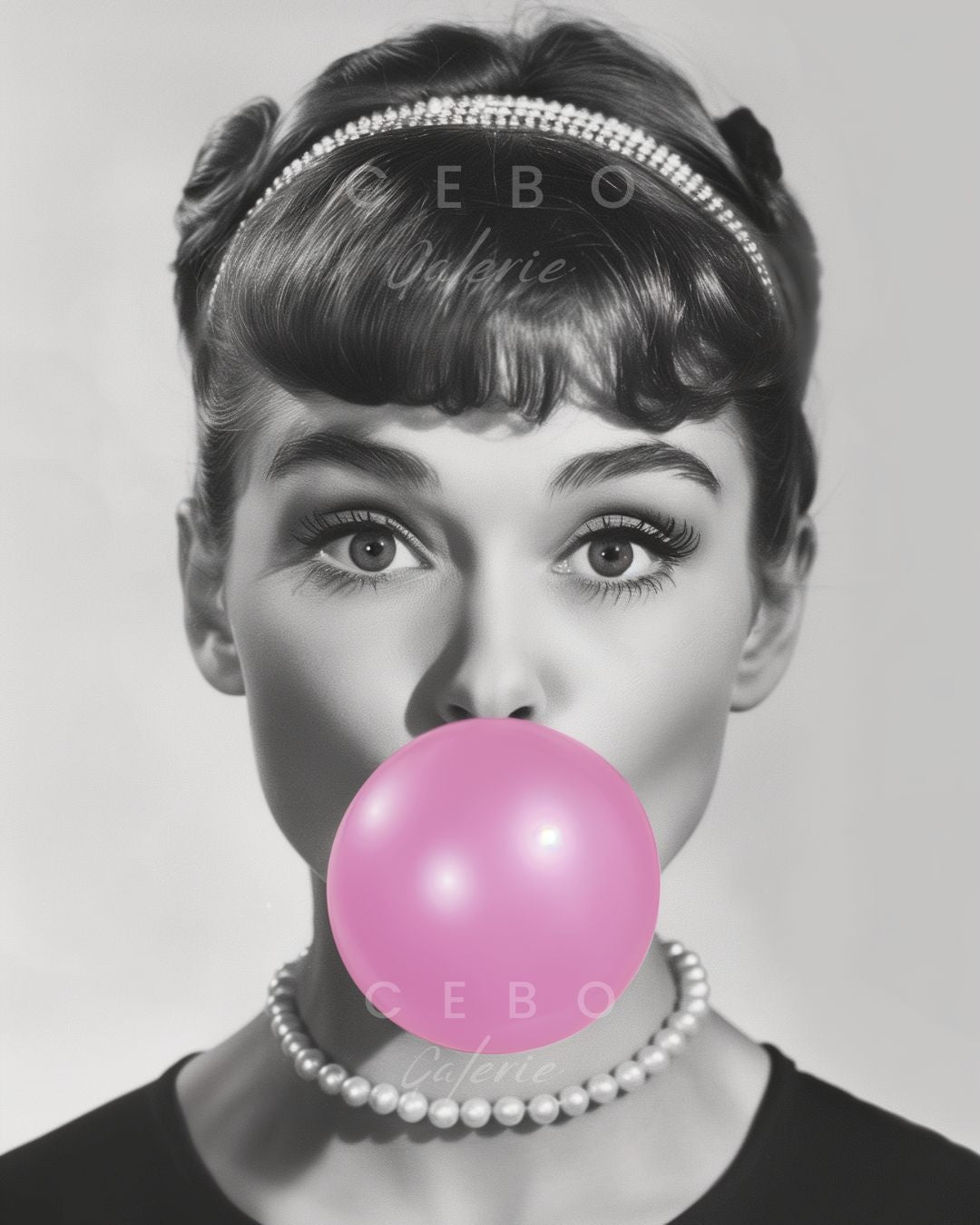 Audrey's Bubbles Poster