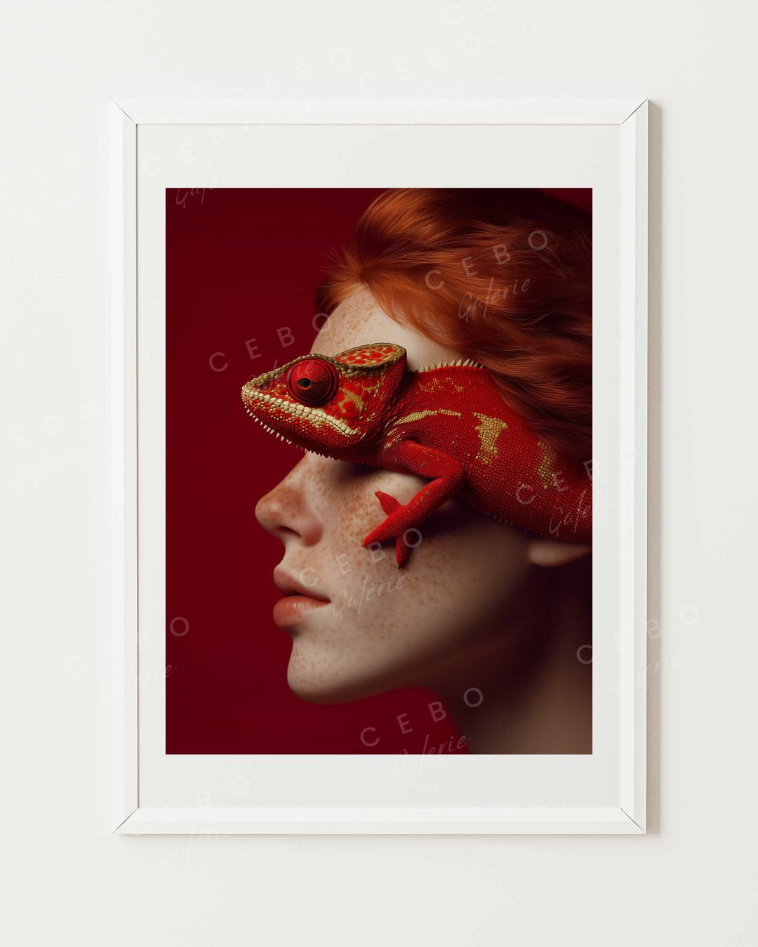 Red Chameleon Poster
