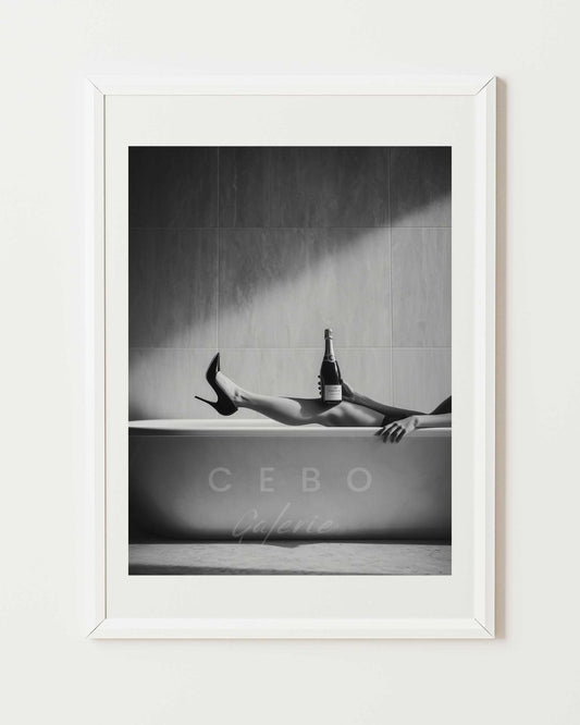 Champagne & Heels Poster