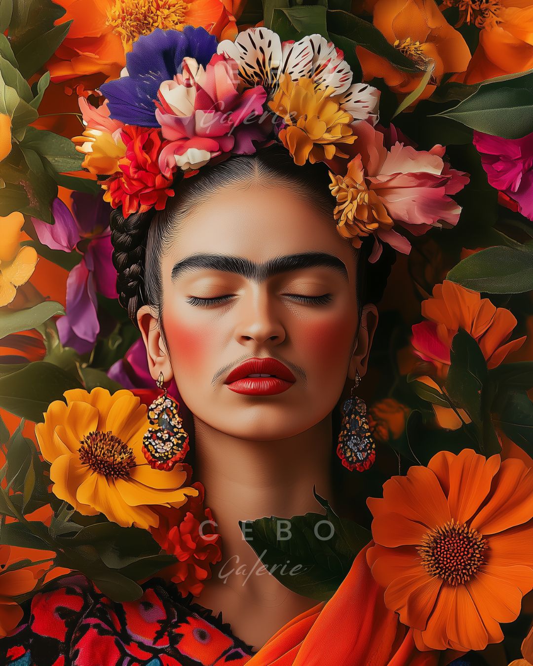 Affiche Frida Colorée