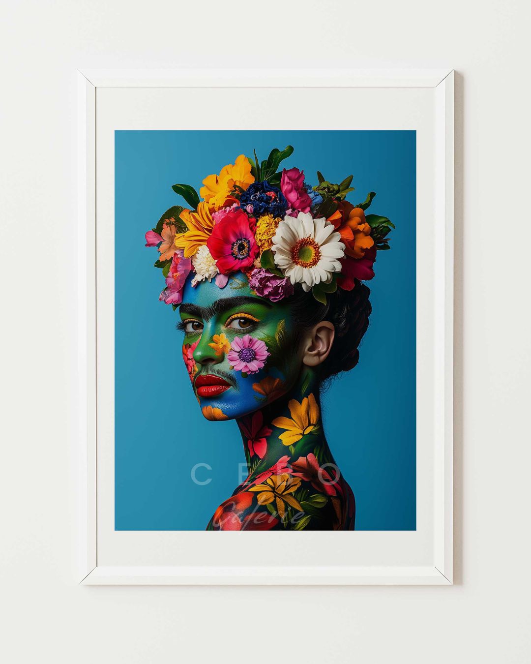 Frida in Flowers Poster