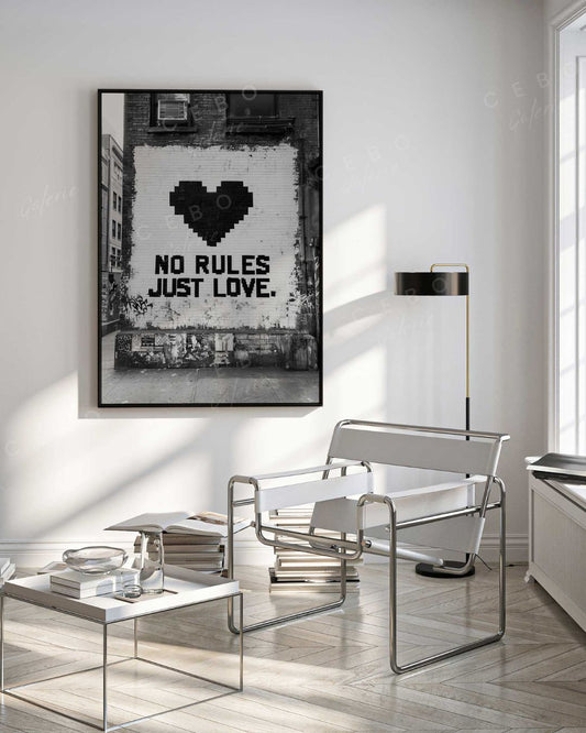 Affiche No Rules. Just Love.