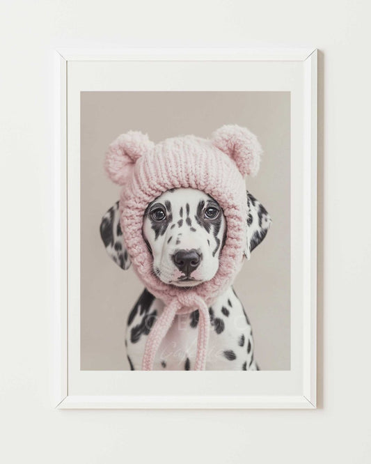 Pink Dalmatian Poster