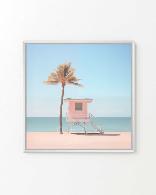 Pink Cabin Painting - Unique Copy