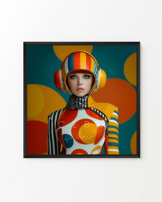 Sixties Futuristic Painting - Unique Copy
