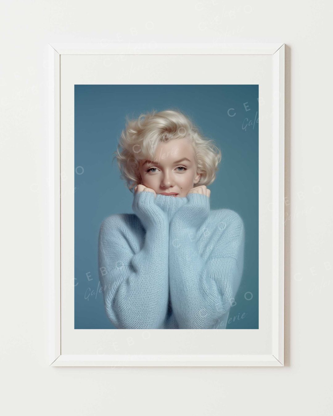 Marilyn Blue Poster
