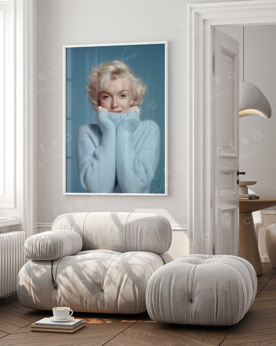 Marilyn Blue Poster