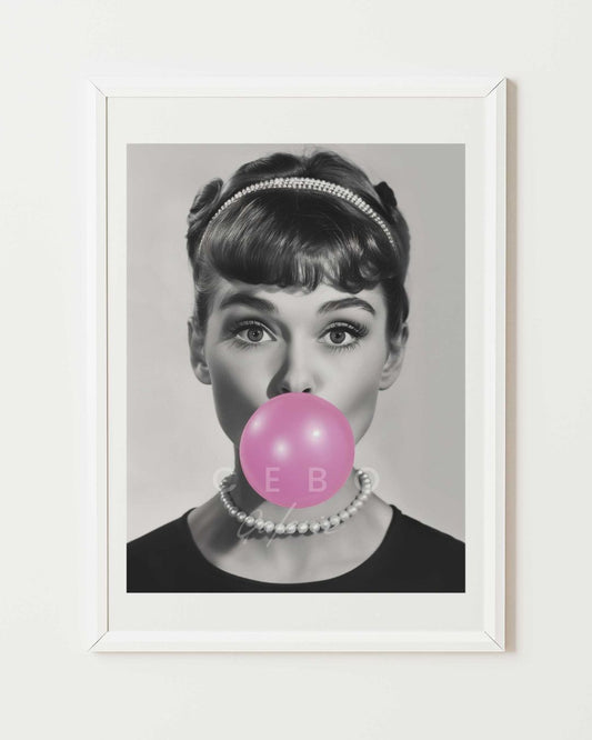 Audrey's Bubbles Poster