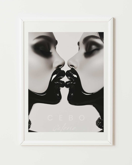 Contrasting Hug Poster