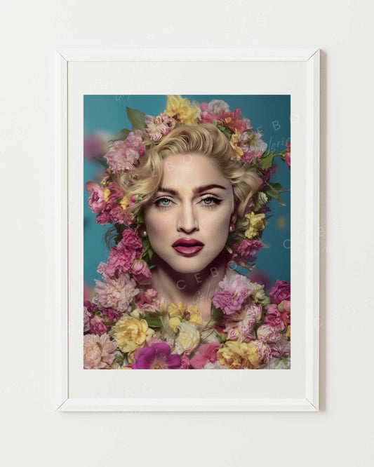 Madonna Flowers Poster