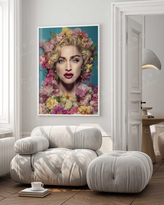 Madonna Flowers Poster