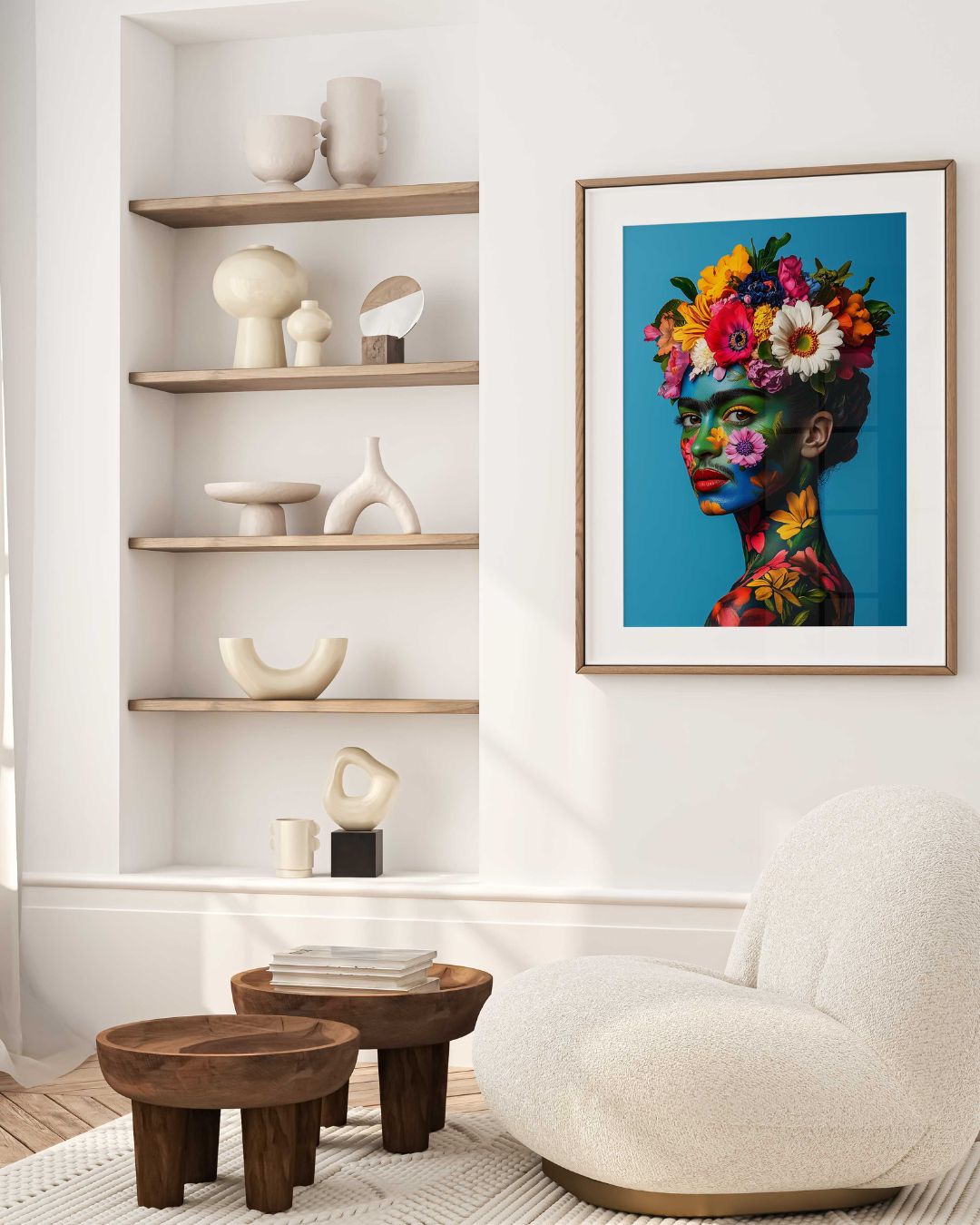 Frida in Flowers Poster