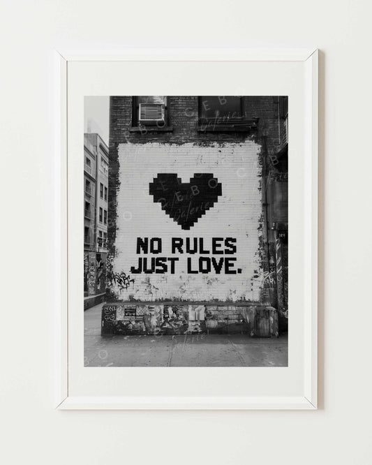 Affiche No Rules. Just Love.