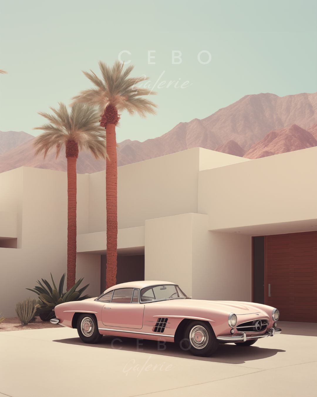 Affiche Pink Palm Springs