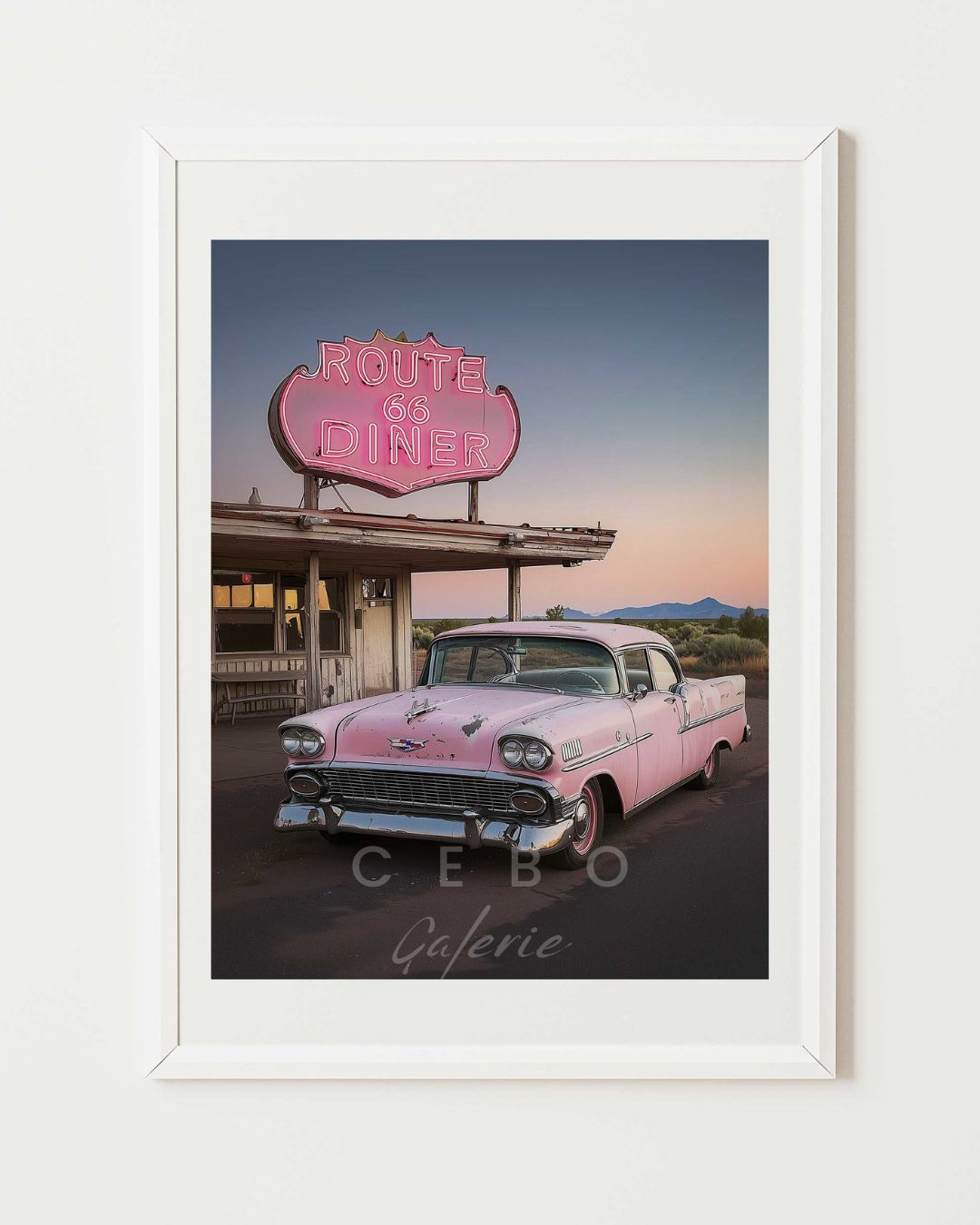 Affiche Pink Route 66