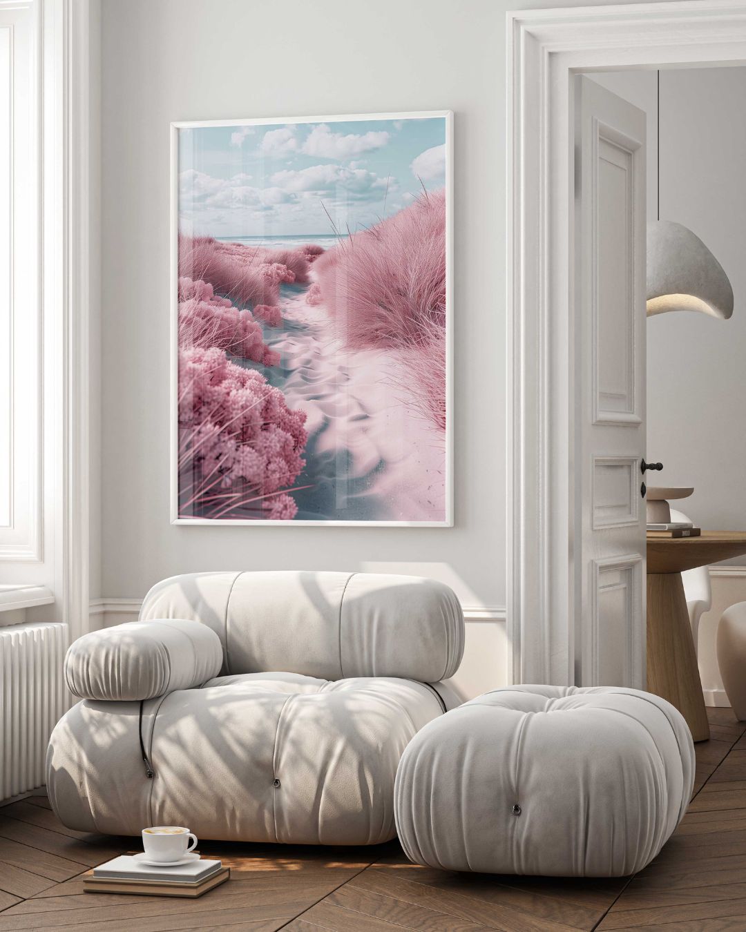 Affiche Plage Rose