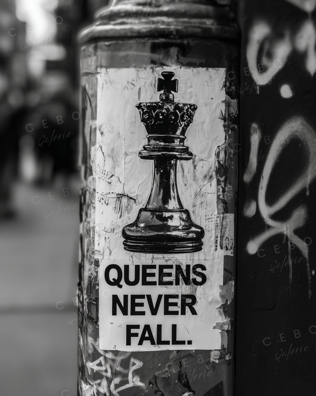 Kunstdruck „QUEENS NEVER FALL.“