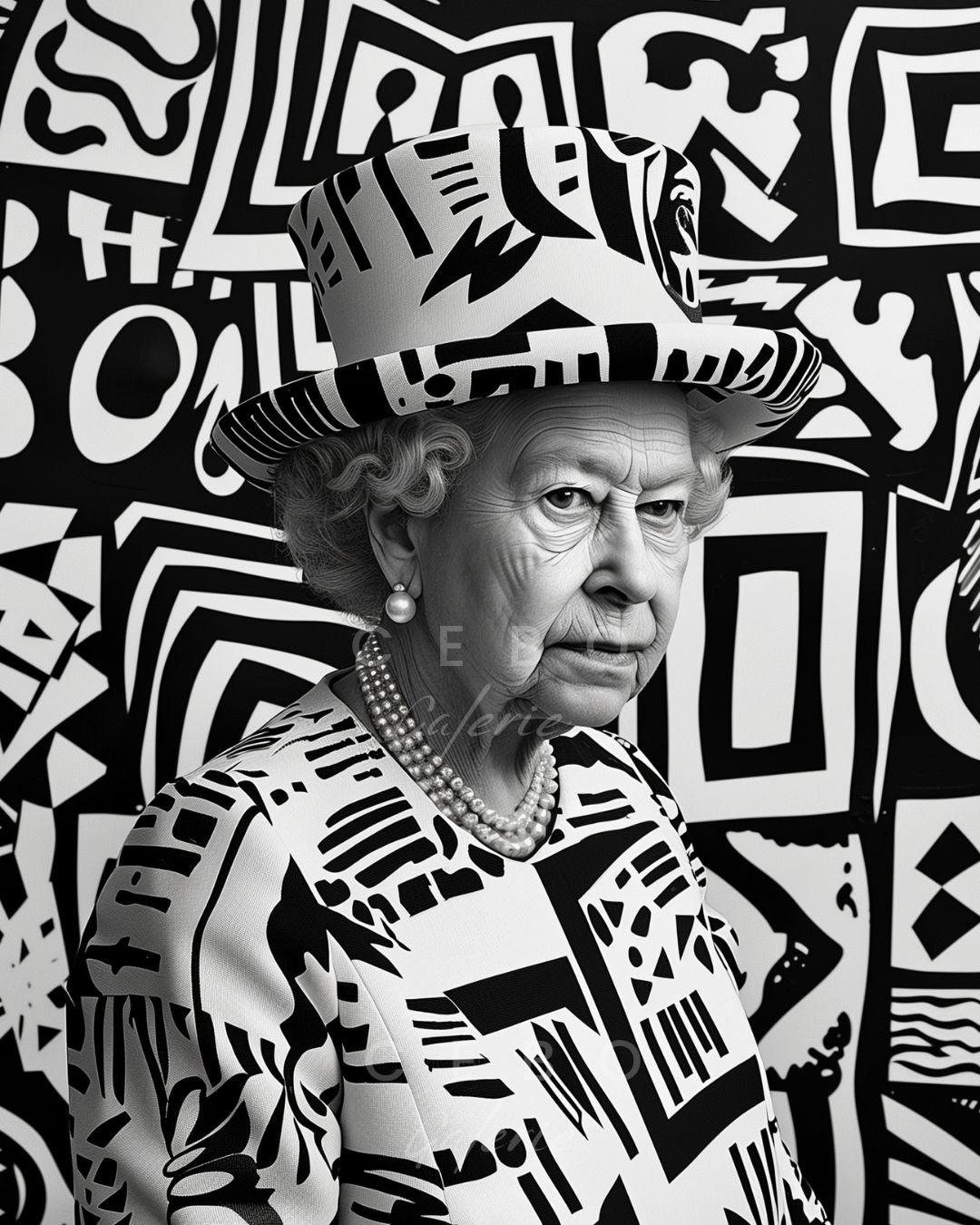 Monochrome Queen Poster