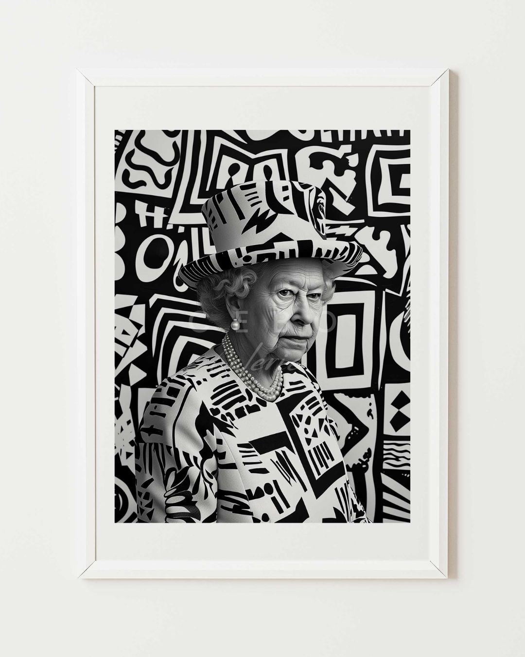 Monochrome Queen Poster