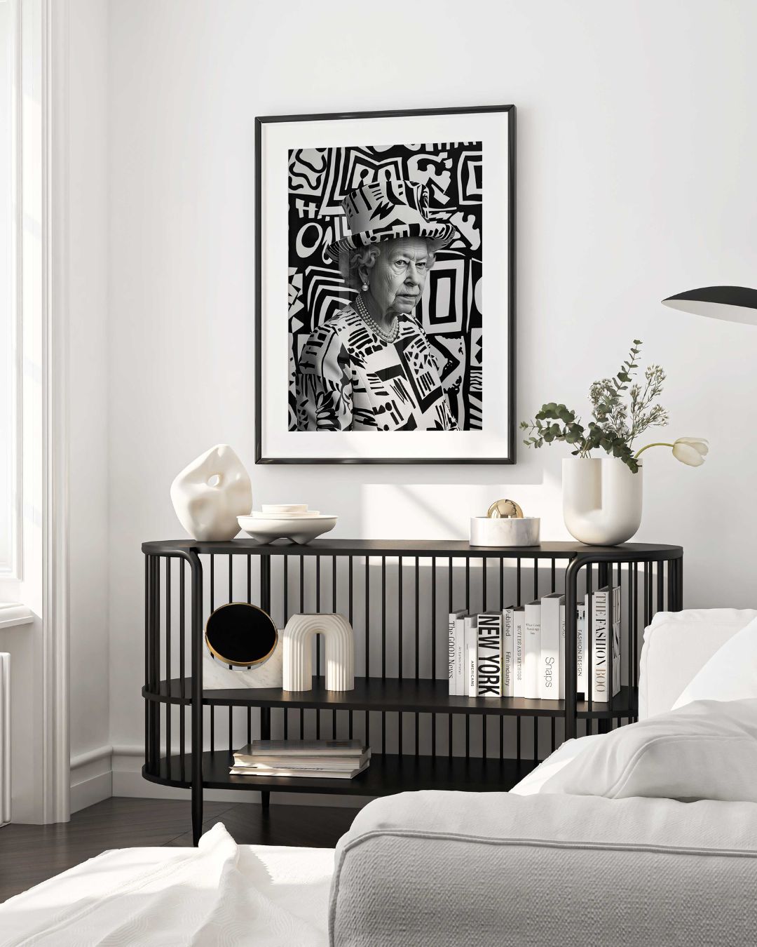 Monochrome Queen Poster