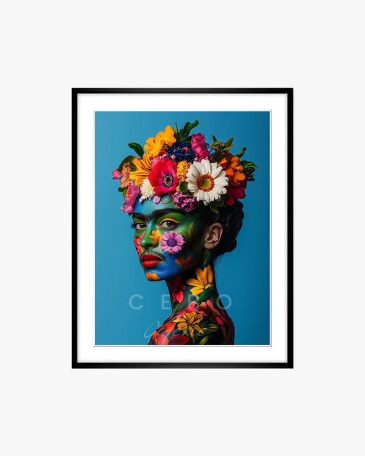 Frida in Flowers Frame