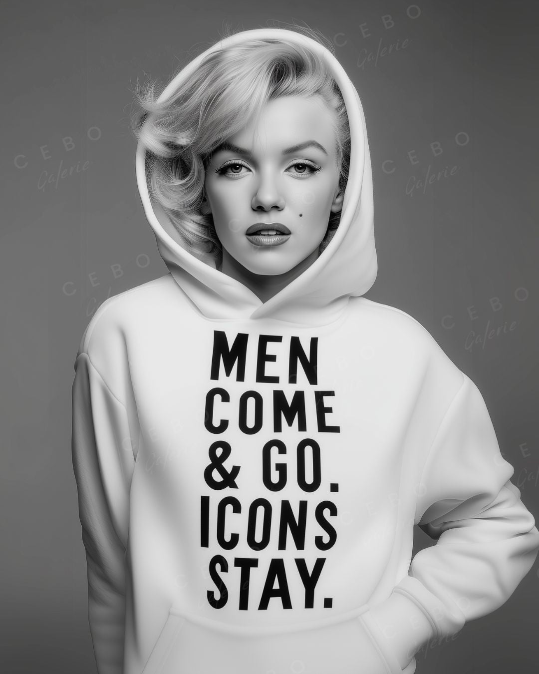 Gerahmter Kunstdruck „Men Come and Go, Icons Stay.“