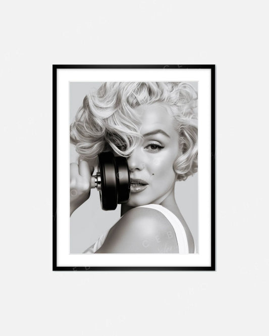Gerahmter Kunstdruck „Strong Marilyn“