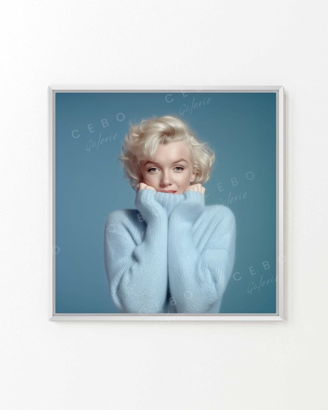 Blue Marilyn Painting - Unique Copy
