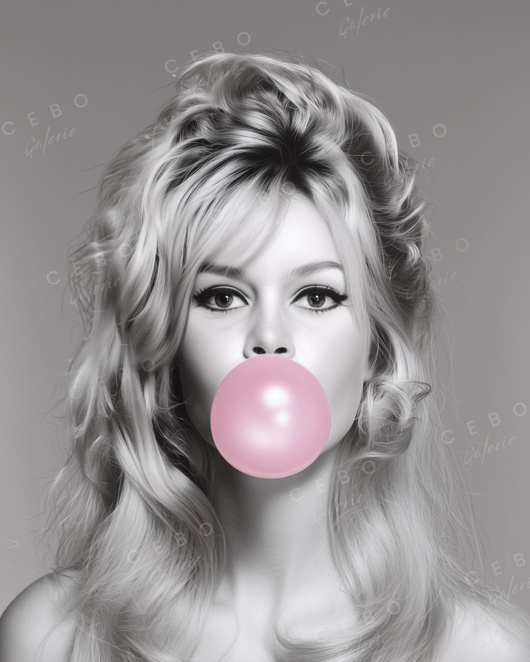 Bardot's Bubbles Painting - Unique Copy