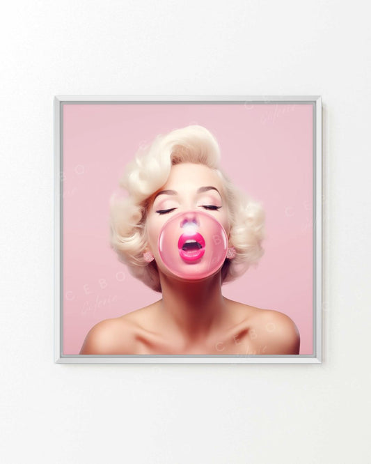 Marilyn's Bubble Painting - Unique Copy