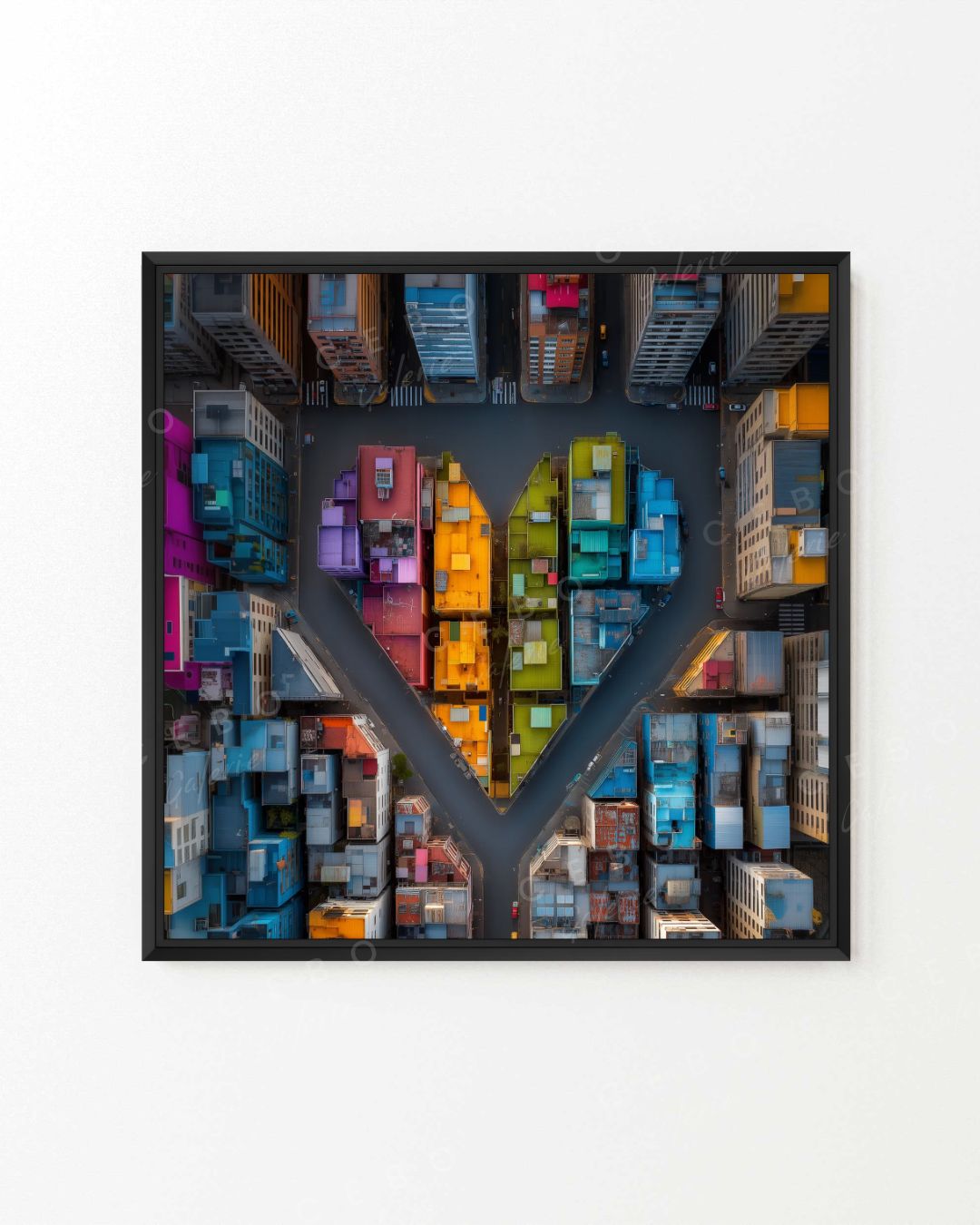 Tableau Cœur Urbain - Exemplaire Unique