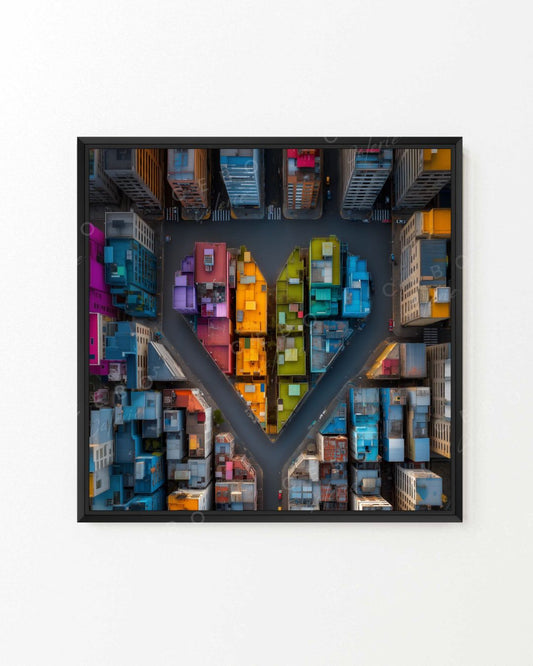 Tableau Cœur Urbain - Exemplaire Unique