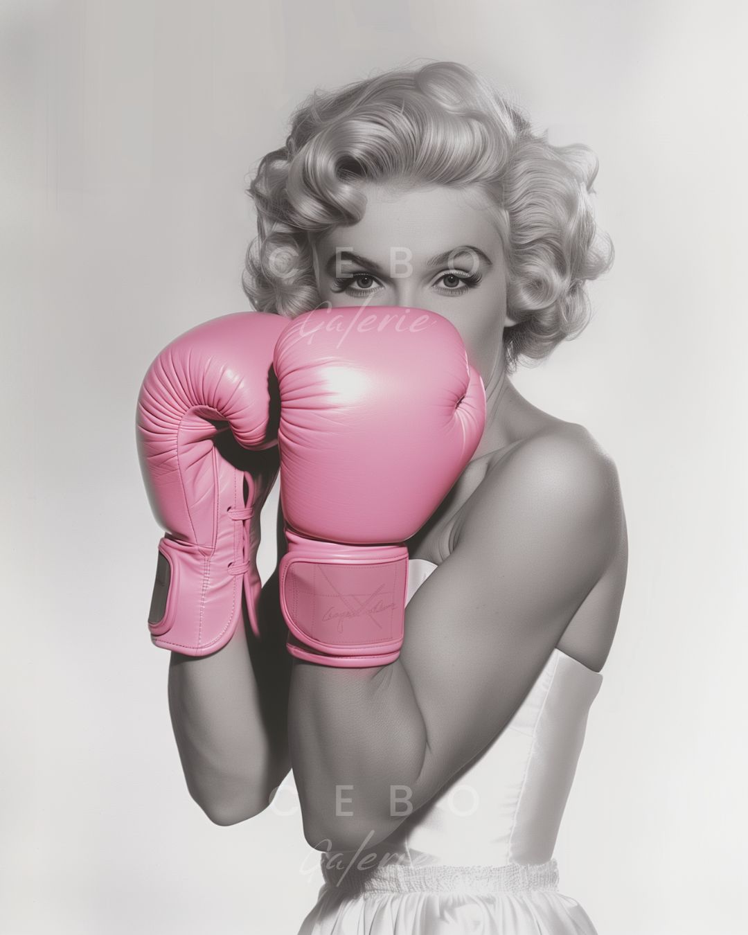 Marilyn Fight Painting - Unique Copy