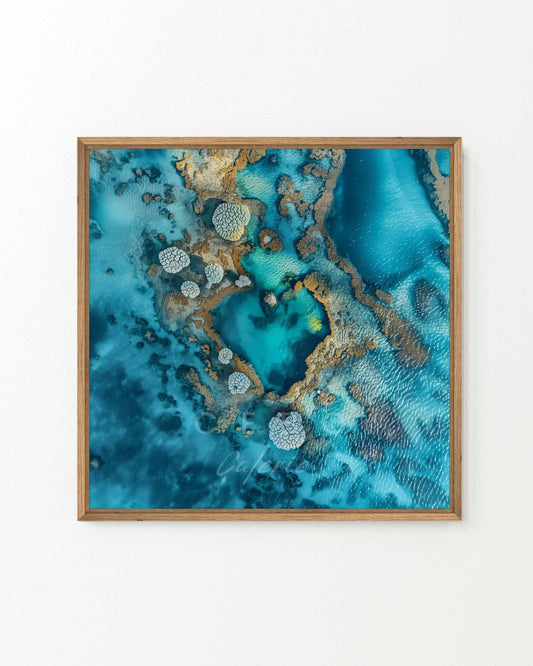 Oceanic Heart Painting - Unique Copy