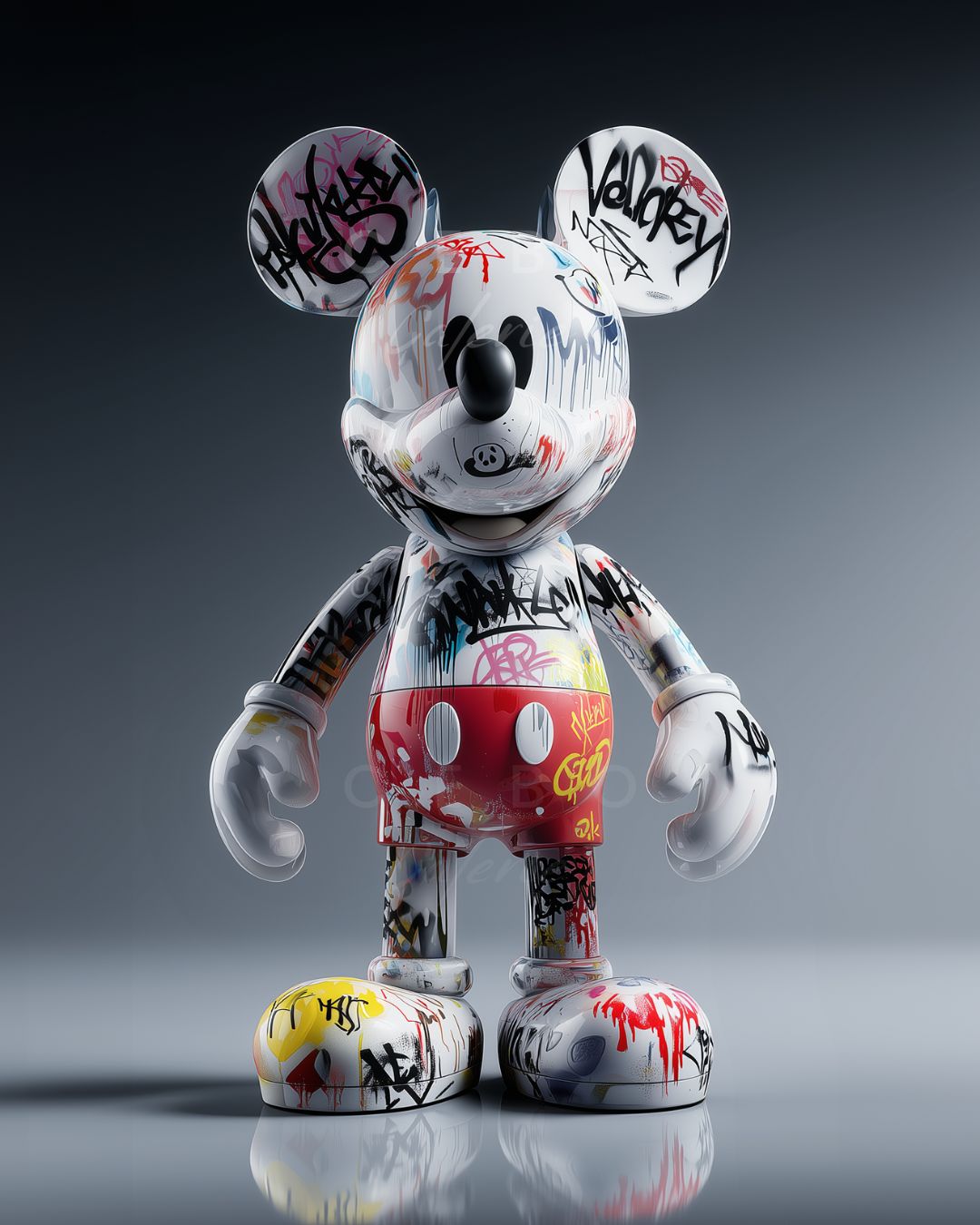 Mickey Graffiti Painting - Unique Copy