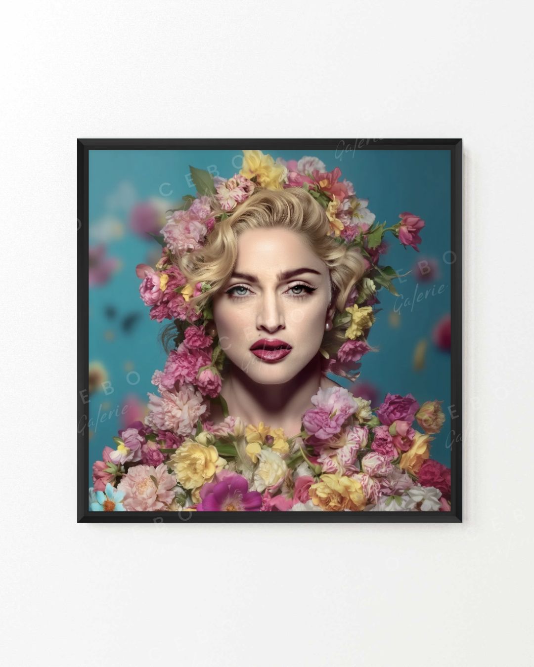 Madonna Flowers Painting - Unique Copy