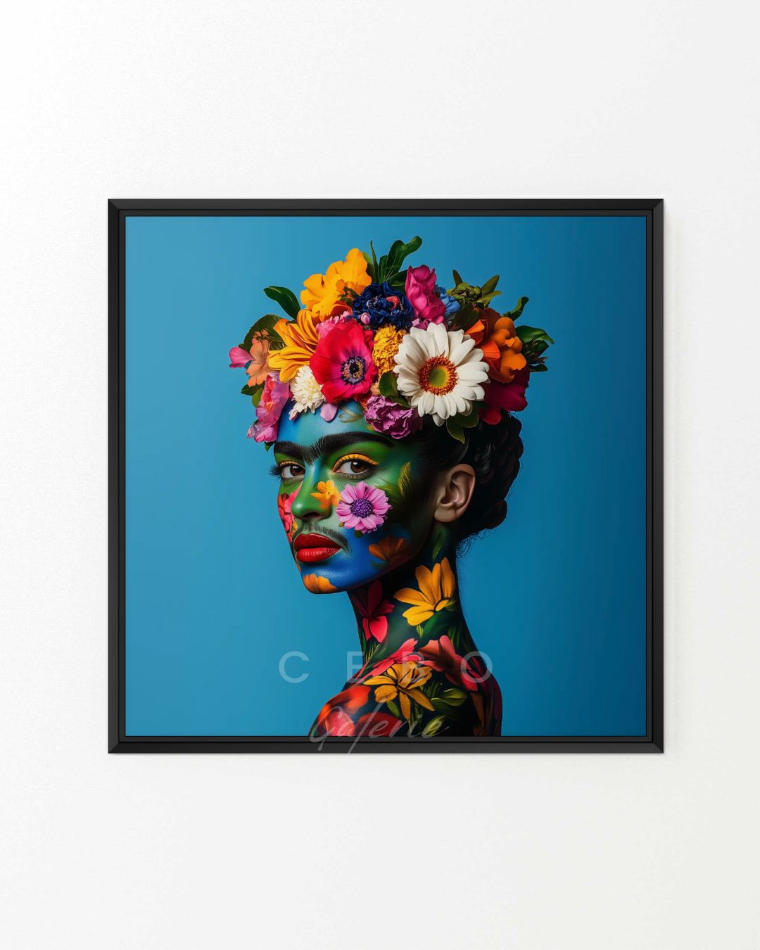 Frida in Flowers Painting - Unique Copy
