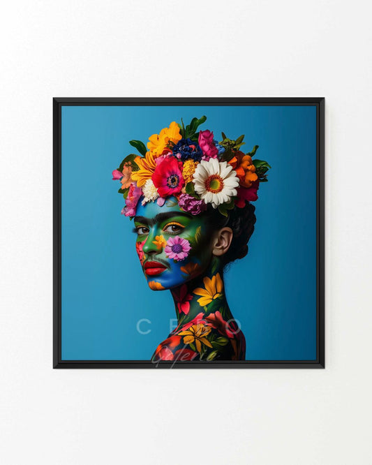 Frida in Flowers Painting - Unique Copy