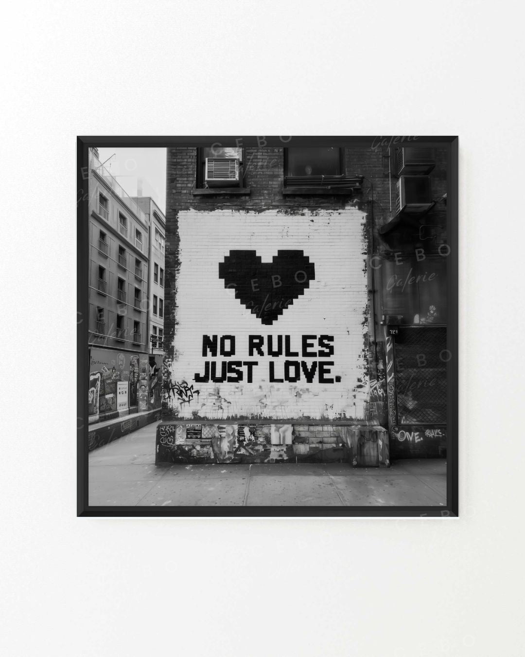 Tableau No Rules. Just Love. - Exemplaire Unique