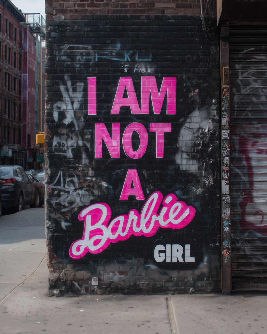 Gemälde "I Am Not a Barbie Girl" – Einzelstück