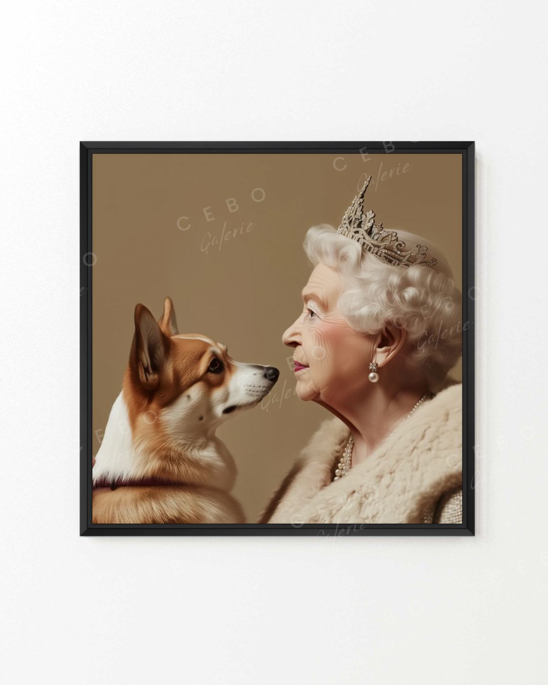 The Queen's Corgi Painting - Unique Copy