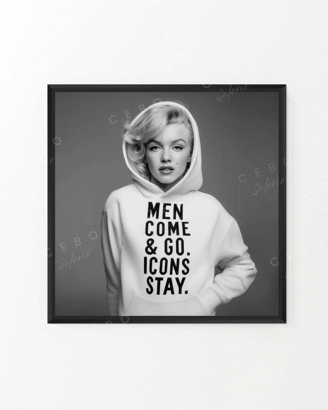 Tabelle Men Come and Go, Icons Stay. - Einzelstück