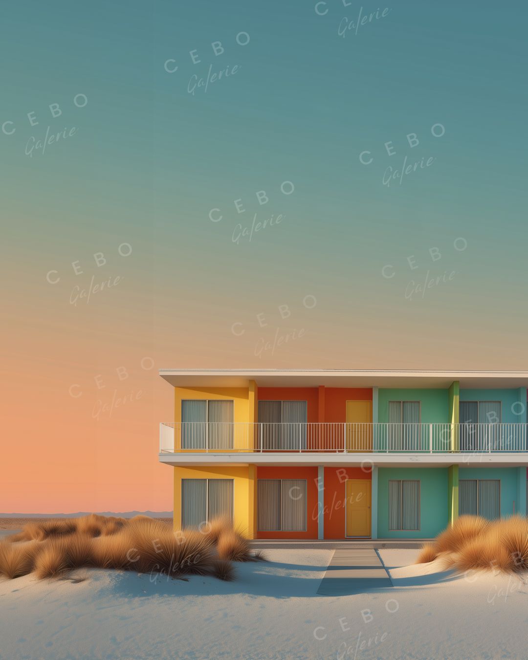 Tableau Motel Chromatique - Exemplaire Unique