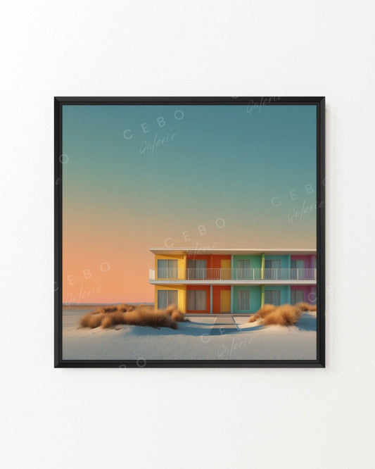 Tableau Motel Chromatique - Exemplaire Unique