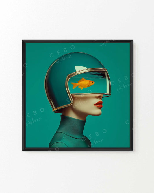 Tableau Muse Aquatique - Exemplaire Unique