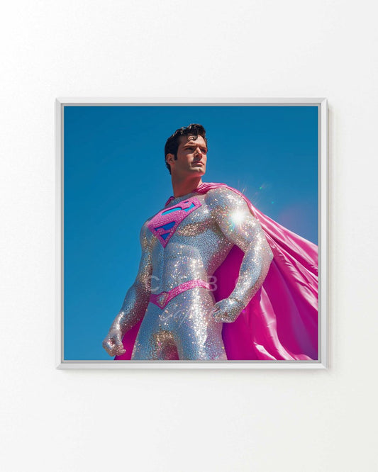 Pink Superhero Painting - Unique Copy