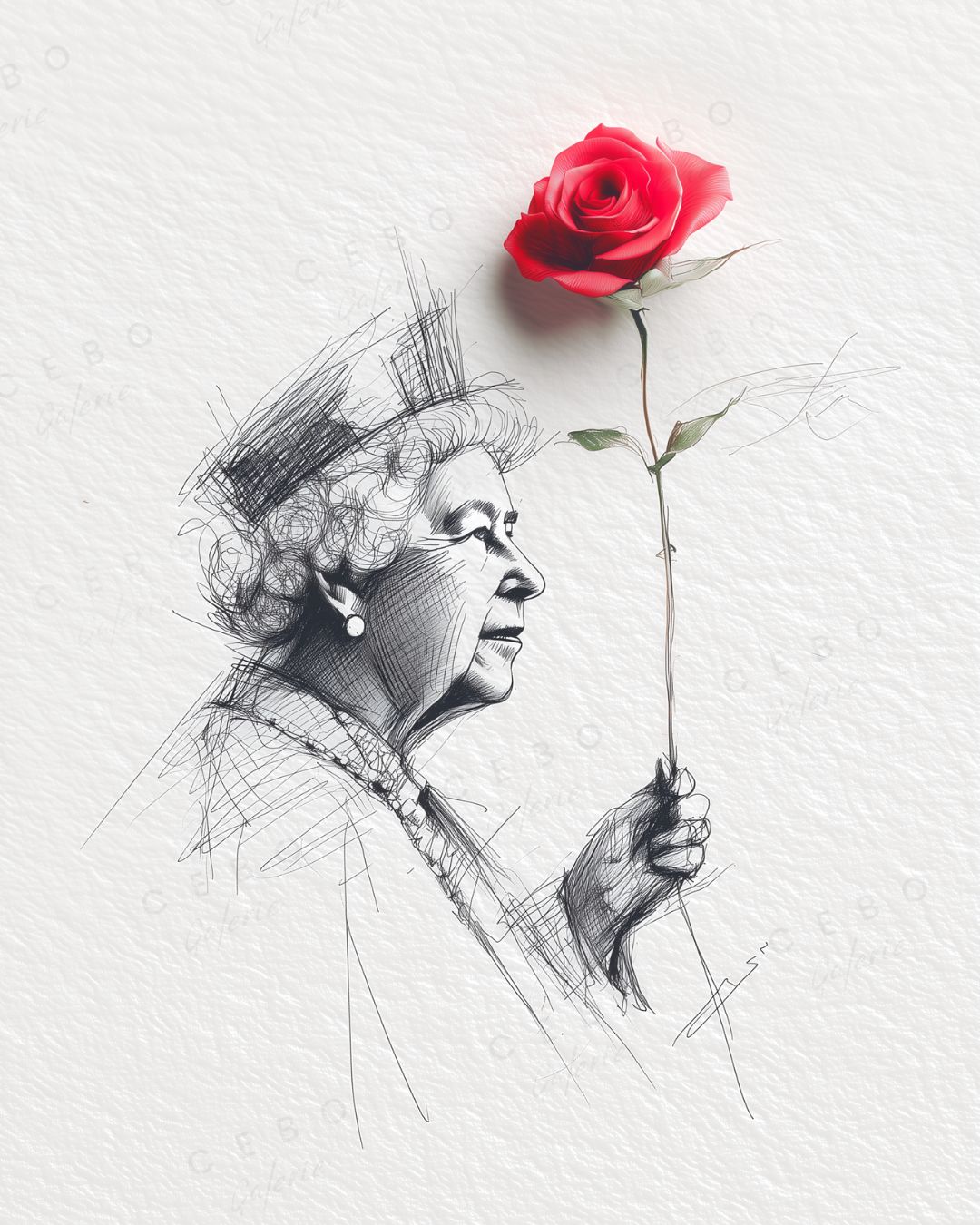 Tableau Queen’s Rose - Exemplaire Unique