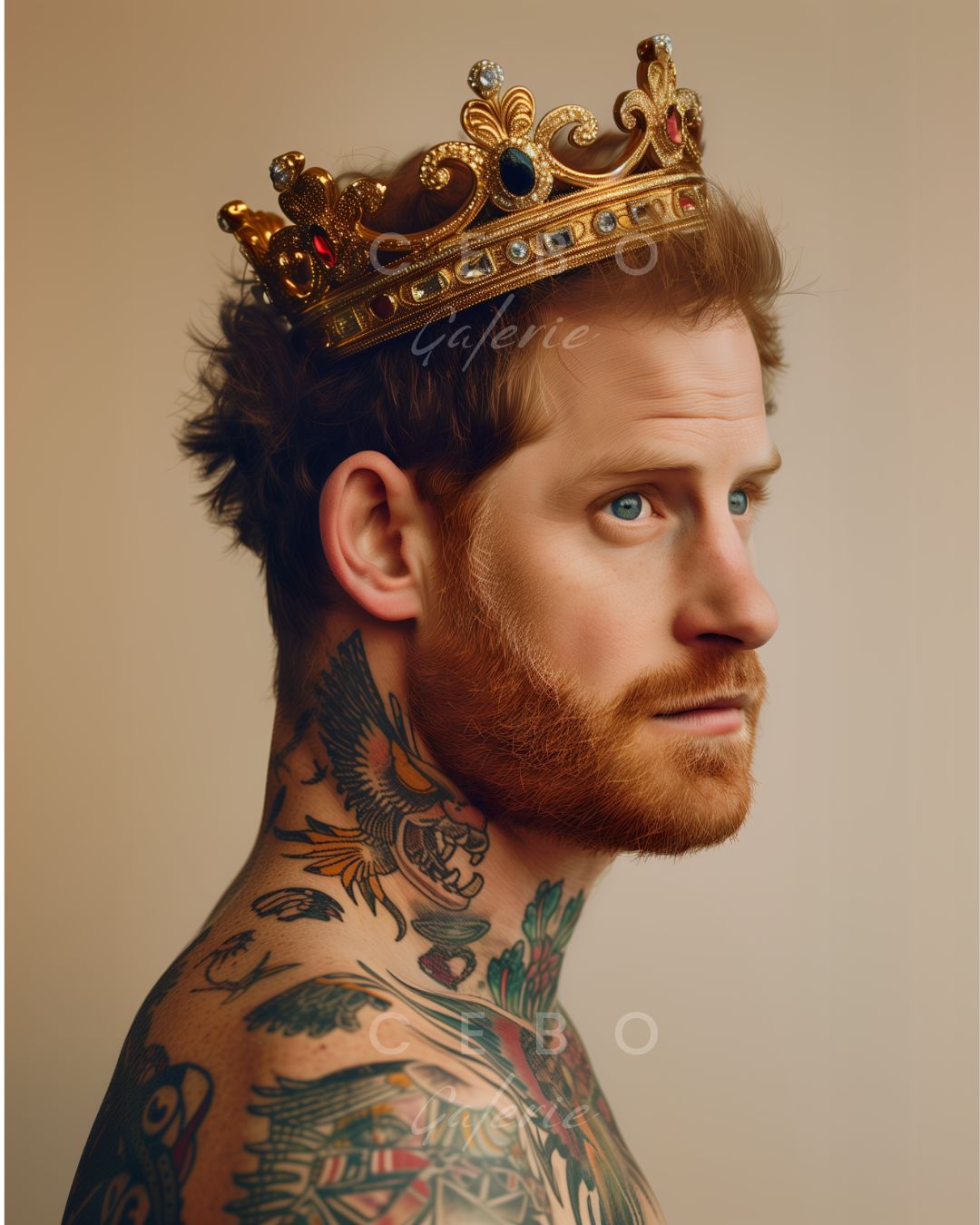 Rebel Harry Painting - Unique Copy